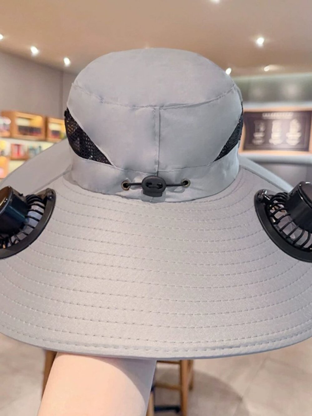 Dual Fan Solar Cooling Hat | USB Rechargeable Wide Brim Sun Hat for Men & Women